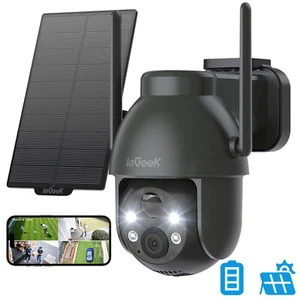 ieGeek 3MP Solar Battery-Powered Security Camera Outdoor Rechargeable PIR CCTV - Picture 1 of 10