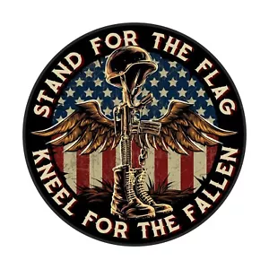 Battlefield Cross Stand para la bandera Arrodíllate para la calcomanía patriótica caída - Imagen 1 de 3