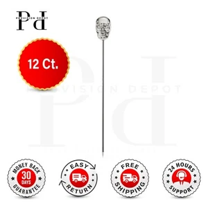 12 ct. Barfly 4 3/8" Cocktail Picks, Skull Top, Stainless - Picture 1 of 1