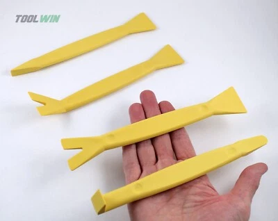 CAL-HAWK 4pc Nylon Pry Bar Set Dash Panel Plastic Trim Molding Remover Car Panel Puller