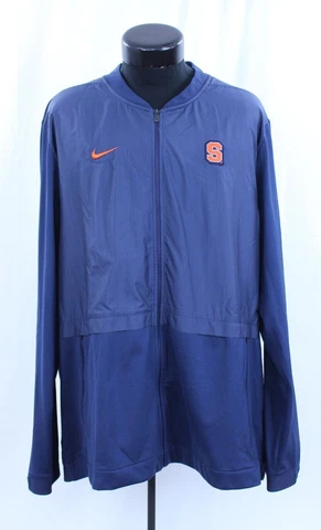 Nike Syracuse University Jacket Windbreaker Lightweight Solid Blue Full Zip XXL Cover