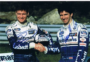 David Coulthard & Damon Hill genuine autograph 8"x12" photo signed Formula One - Picture 1 of 1