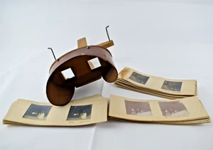 STEREOSCOPE XIXe + 24 CARTES STEREO INTERLAKEN GLACIER DE L EIGER SUISSE DIEPPE - Imagen 1 de 5