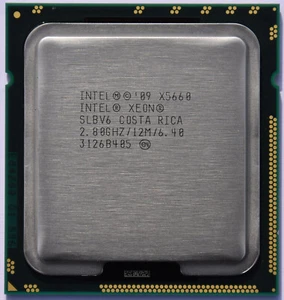 Intel CPU Xeon Six Core X5660 2.8GHz -12MB 6.40 GT/s FCLGA1366 - SLBV6 - Picture 1 of 2