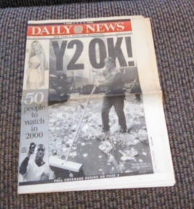 NEWSPAPER ARTICLE - NEW YORK DAILY NEWS - JANUARY 2, 2000 - Y2 OK - MILLINNIUM - Imagen 1 de 4
