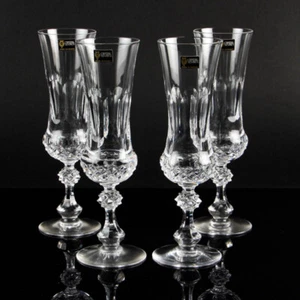 Set Gläser Bleikristall ORIGINAL Cristal Sèvres 4 x Sektflöte BESTE QUALITÄT - Bild 1 von 7
