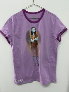 Disney Nightmare Before Christmas Sally Short Sleeve Ringer T Shirt Purple XL - Picture 1 of 7