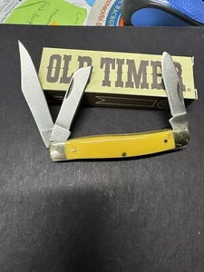 Schrade Limited Edition Old Timer 80TY Stockman Folding Pocketknife - Yellow - Picture 1 of 3