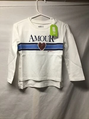 Camiseta Crazy 8 - Meninas Manga Longa - Amour - Tamanho 2T - Imagem 1 de 4