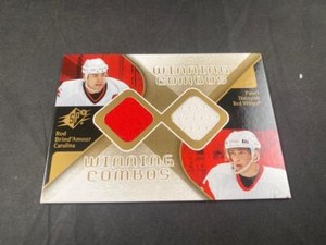 2007-08 SPX HOCKEY PAVEL DATSYUK ROD BRIND'AMOUR DUAL PATCH WINNING COMBOS