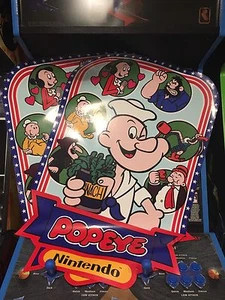 Popeye Arcade Side Art Artwork Overlay Decal Sticker CPO Nintendo - Picture 1 of 5