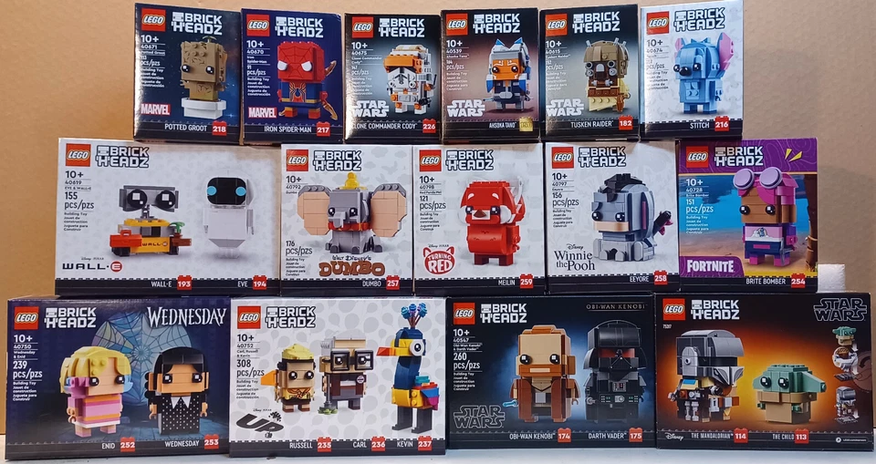 Lego Brickheadz - Star Wars, Disney, Marvel, Wednesday - NEW, SEALED You Choose - Image 1 of 1