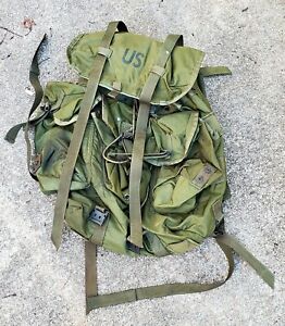 US Army Military LC-1 Combat Field Pack Alice Backpack W/O Frame GC BUT SMELLS