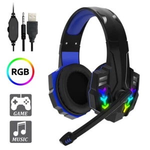 Zestaw słuchawkowy do gier z mikrofonem do PS5 PS4 xBox Series X/S Switch PC, przewodowy 3,5 mm - Zdjęcie 1 z 23