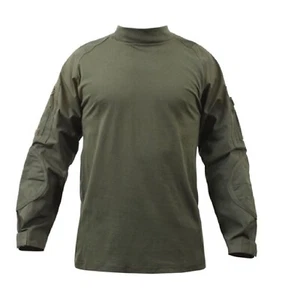 Military Combat Shirt with Long Rip-Stop Sleeves Olive Drab -  XXL - Picture 1 of 4