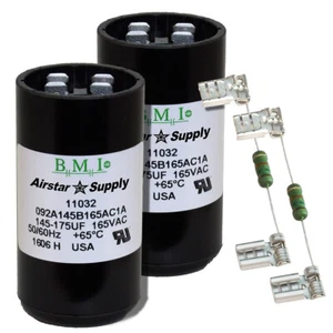 (2) PACK , 145-175 UF MFD HVAC Motor Start Capacitors 165 VAC VOLT & Resistors - Picture 1 of 5