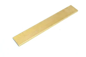 BRASS FLAT BAR 1/2" x 2" x 12" long Solid .5" C360 Plate Mill Stock DIY KNIFE - Picture 1 of 6