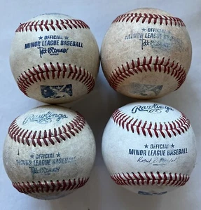 Lot of 4 Used Rawlings Minor League Baseballs Commissioner O’Connor & Manfred - Picture 1 of 5