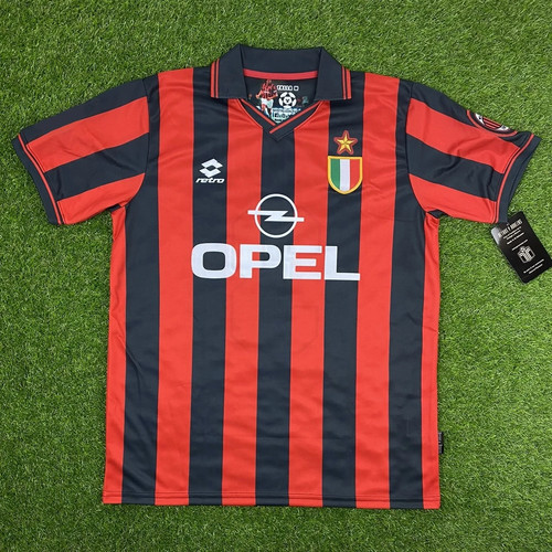 AC Milan Maldini #3 98/99 Home Soccer Jersey Size Large | eBay
