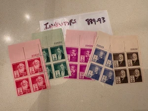 USA Briefmarken Plattenblöcke - 889-93 - Berühmte Amerikaner - postfrisch - Kamm. versand! - Bild 1 von 1