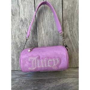 Juicy Couture Bag | Violet Barrel Purse with Rhinestones & Pearls - Picture 1 of 6