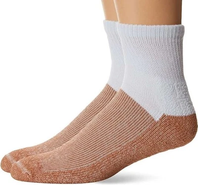 Calcetines tobilleros con suela de cobre Pro Therapy Cupron blancos unisex talla 10-13 L hechos en EE. UU. Foto 1 de 3