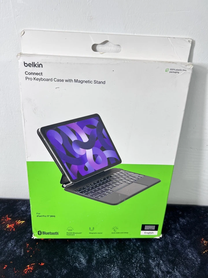 Belkin Connect Pro Keyboard Case with Magnetic Stand for iPad Pro 11” (M4) Black - Image 1 of 4