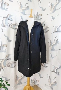 MARIMEKKO Black padded Cotton hooded coat jacket size M - Picture 1 of 10