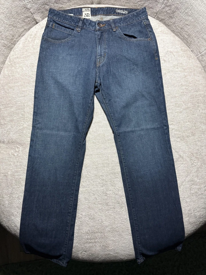 Volcom Kinkade Jeans Mens 32 Blue Classic Straight Leg Denim Skate Pants - Image 1 of 4