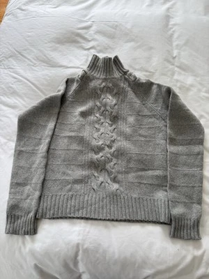 Suéter Nicole Farhi Cuello Redondo Mezcla Lana Talla Mediana Hombres Negro Dorado Metálico Foto 1 de 3