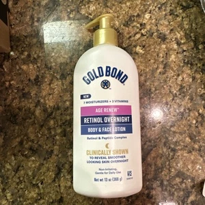 Gold Bond Age Renew Retinol Overnight Body & Face Lotion, With Retinol & Peptide - Picture 1 of 2
