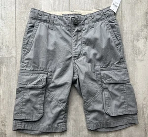 GAP Kids Boys Ranger Cargo Shorts NEW Shadow Gray Casual Cotton 8 Regular - Picture 1 of 7