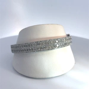 Sterling Silver Ross Simons Diamond Bangle - Picture 1 of 5
