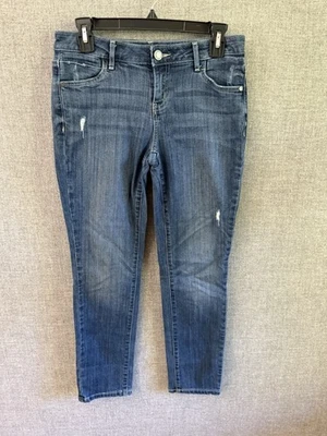 Pantalones de mezclilla para mujer Simply Vera Vera Wang 4P azules elásticos tiro bajo rectos Foto 1 de 4