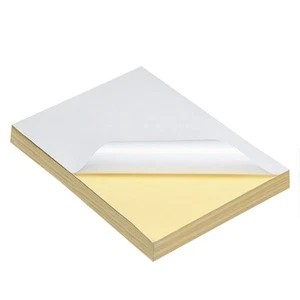 100 Blatt A4 Klebepapier Druck Pflanzenfaser Aufkleber Druckerpapier Selbstklebe - Afbeelding 1 van 12