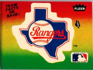 1984 Texas Rangers Logo #NNO Fleer Texas Rangers Team Stickers MBBC#70 - Picture 1 of 2