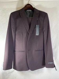 Marc New York by Andrew Marc Boy's Suit Skinny ~ Burgundy Size 16SK - Picture 1 of 7