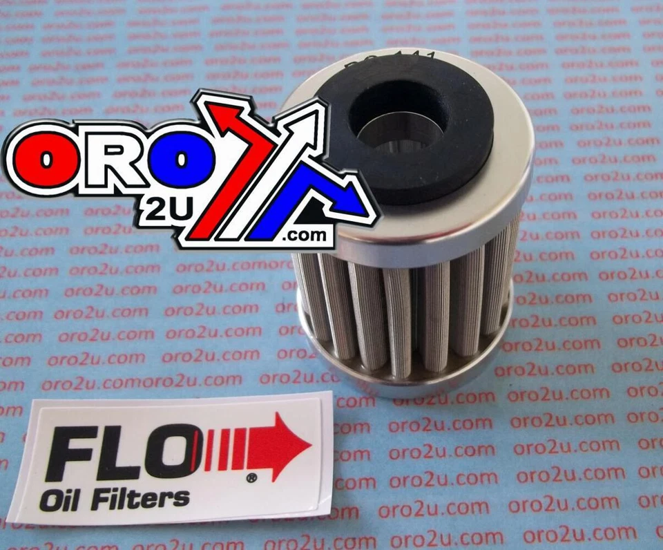 OIL FILTER FLO REUSABLE PC141, PC RACING USA STAINLESS STEEL - Image 1 of 1