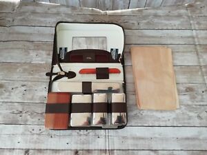 Vintage Mens Gilette Travel Grooming Kit Unused in Material Case 1970's