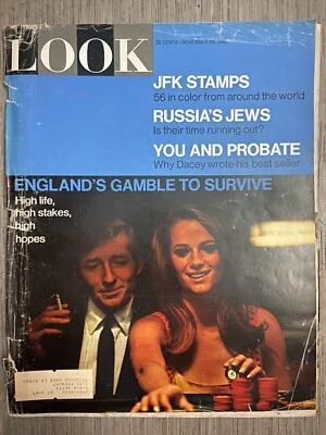 Look Magazine November 29 1966: England | Russian Jews | Jean Shrimpton | JFK - Image 1 of 4