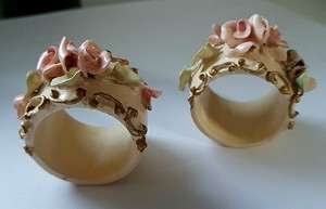 Szalasi Serviettenring 2 Stück Rokoko "" rarität"" 1960 MEGASELTEN