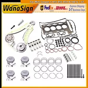 Kit de reconstrucción de motor cadena de distribución de pistón para Mini Cooper S R55 R56 R59 N14B16 1.6T - Imagen 1 de 12