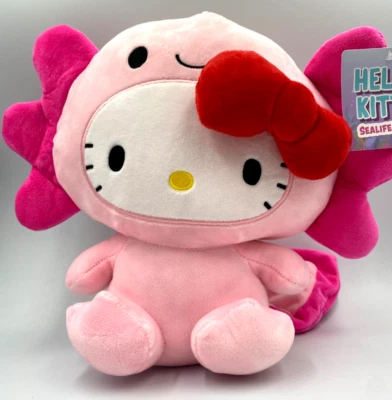 Xlarge Hello Kitty Axolotl Plush Toy 13 inch Sanrio Pink Soft Cute Gift NWT - Image 1 of 4