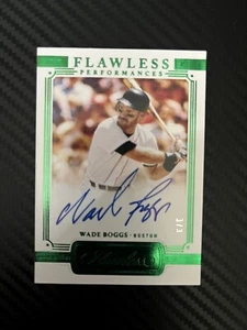 Wade Boggs 2021 Panini Flawless Emerald Performances Auto 3/3 - Picture 1 of 2