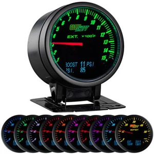 Temperatura de gases de escape negro GlowShift 3 en 1 y medidor de impulso digital y presión GS-3G10 - Imagen 1 de 5