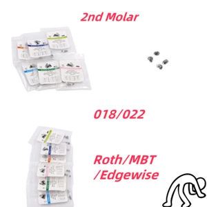 4Pc Dental Orthodontic 2nd Molar Bonding Split Buccal Tube MBT/Roth/Edgewise - Picture 1 of 22