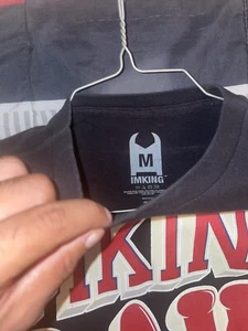 Imking Tee  MED Live & Die Sexy Girl Art Graphic Crewneck T-shirt Black & Yellow - Picture 1 of 3