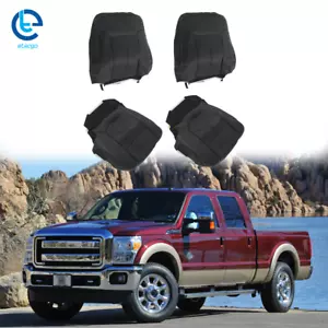 Par de cubiertas de asiento delanteras negras para Ford F250 F350 F450 F550 Lariat 2011-2015 2016 - Imagen 1 de 24