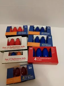 Christmas Lamp Replacents - 5 Pkgs. C-9 & 2 Pkgs. C-7 27 Bulbs - Picture 1 of 3