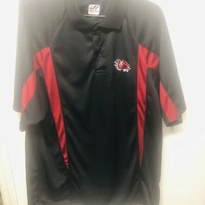 South Carolina Gamecocks 100% Polyester Polo Shirt Black Short Sleeve Sz M  - Picture 1 of 5